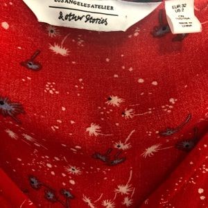 & Other Stories Dresses - & other stories red floral mini dress & Other Stories Dresses - & other stories red floral mini dress
